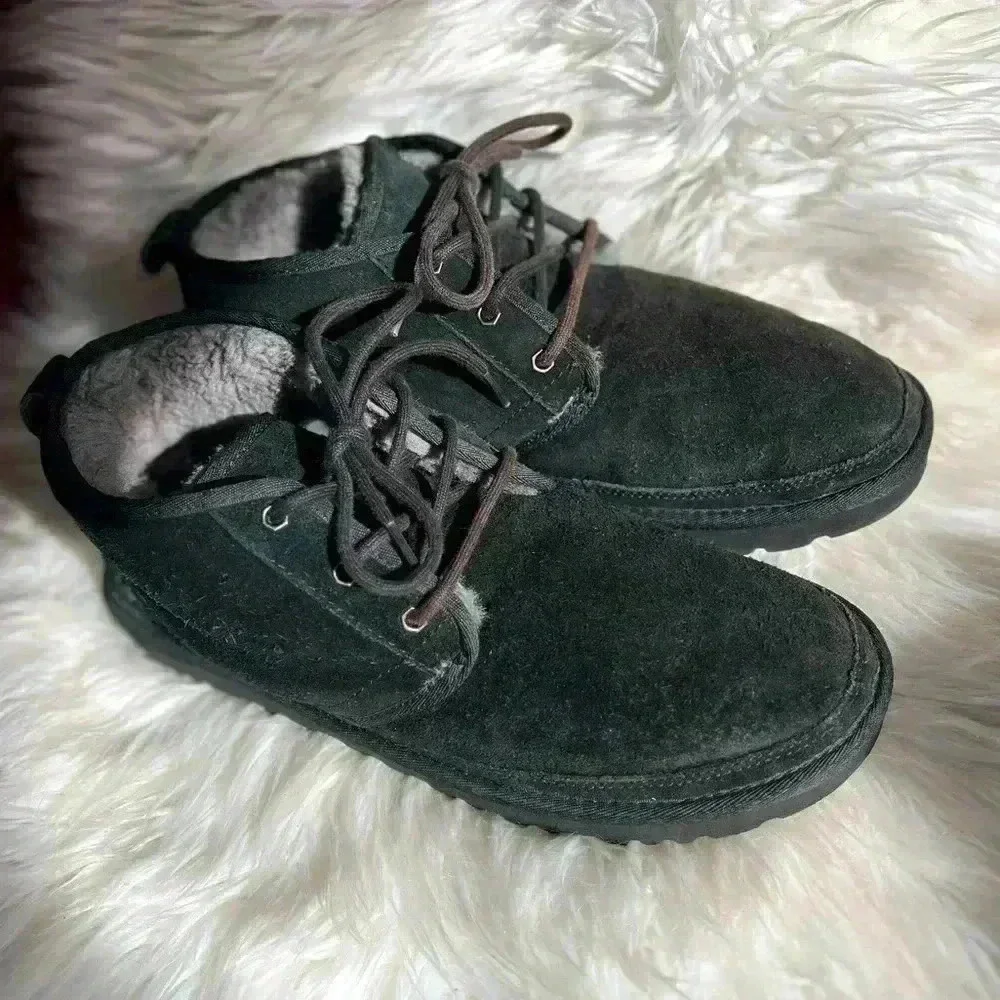 UGG Neumel Suede Wool Chukka Ankle Boots - Black, Size 12 (M) Men’s Winter Warm